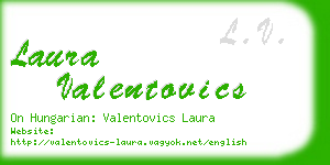 laura valentovics business card